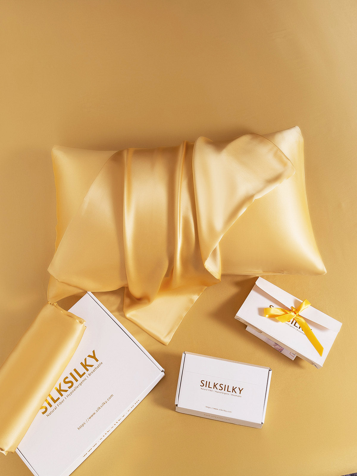 [Champagne] SilkSilky-NL 22Momme Pure Silk Pillowcase 004