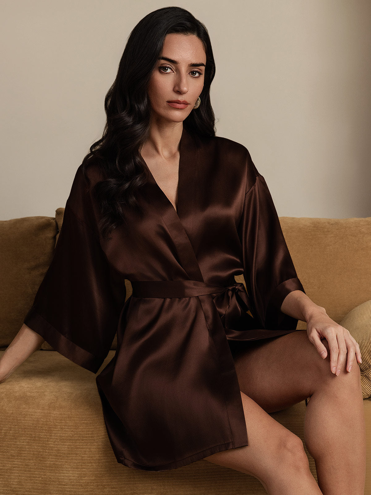 [Koffie] SilkSilky-NL Womens Robe 003