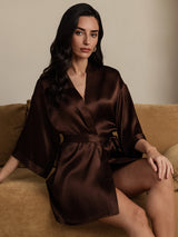 [Koffie] SilkSilky-NL 3/4 Sleeve Dames Kamerjas 006