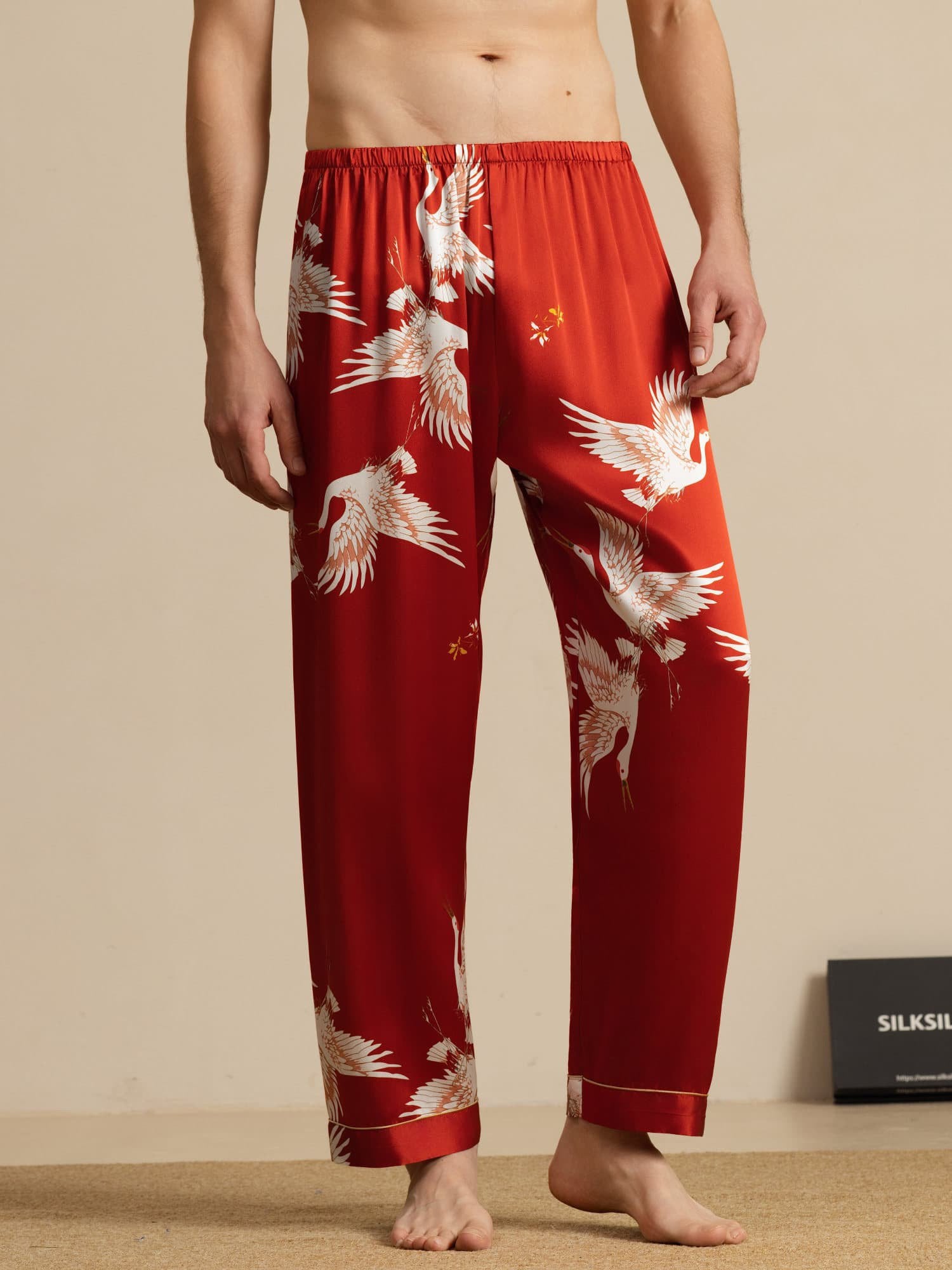 [Wijn] SilkSilky-NL 19Momme Mens Sleep Bottoms 001