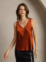 [Karamel] SilkSilky-NL Sleeveless V Neck Cami-Top 001