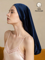 [Donkerblauw] SilkSilky-NL Slaapmutsen 001