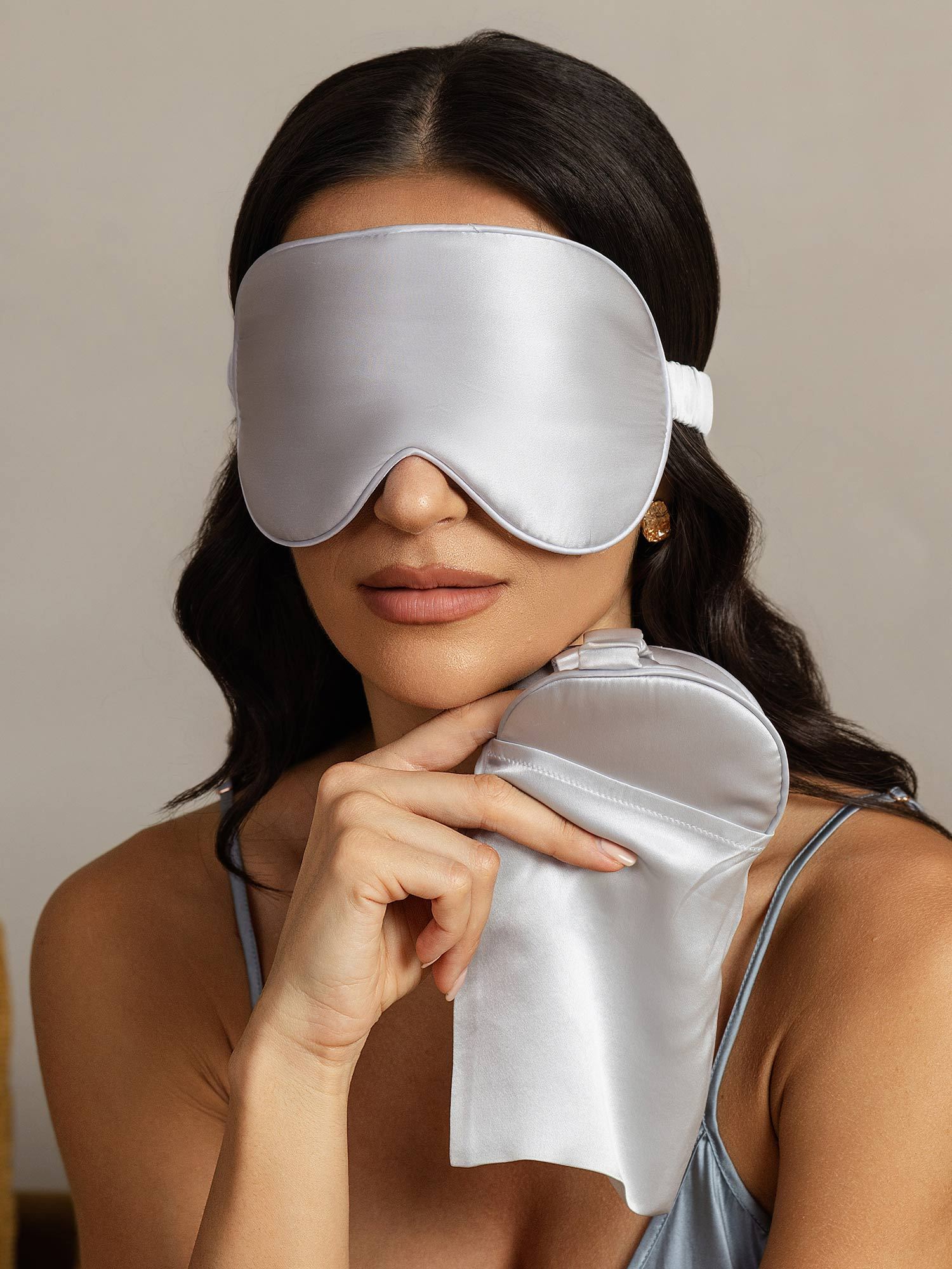 [Zilver] SilkSilky-NL Zijde Eye Mask 007