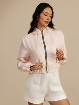 [Roze] SilkSilky-NL 18Momme Lange Mouw Hoge Hals Dames Bovenkleding 004