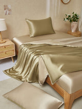 [Beige+Khaki] SilkSilky-NL 22Momme Bedding Set 001,