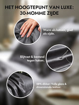 [Donkergrijs] SilkSilky-NL 30Momme Pillowcase 002