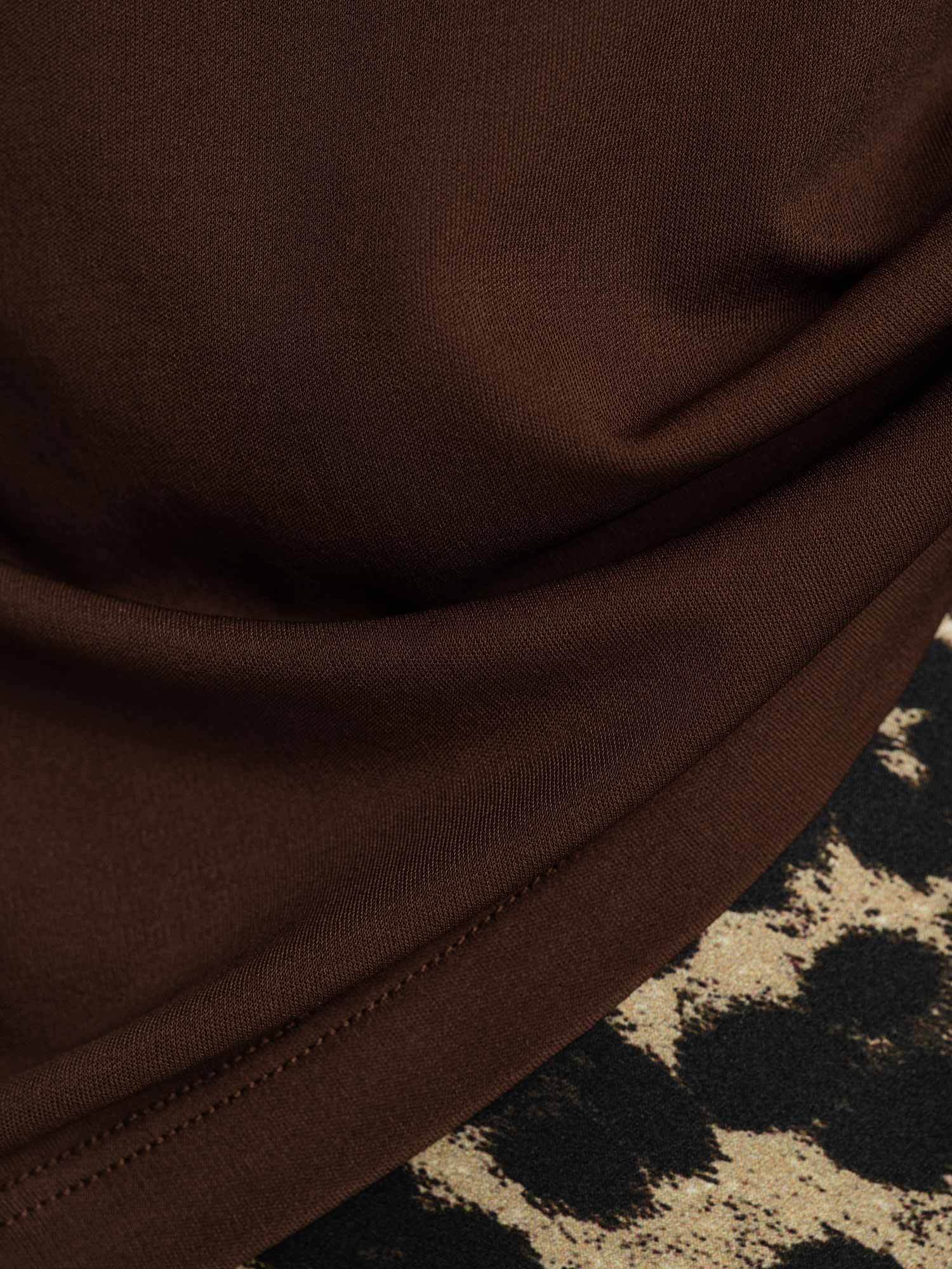 [Koffie] SilkSilky-NL Zijde Womens T-Shirt 005