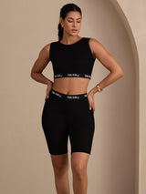 [Zwart] SilkSilky-NL Sleeveless Crew Neck Cami-Top 005