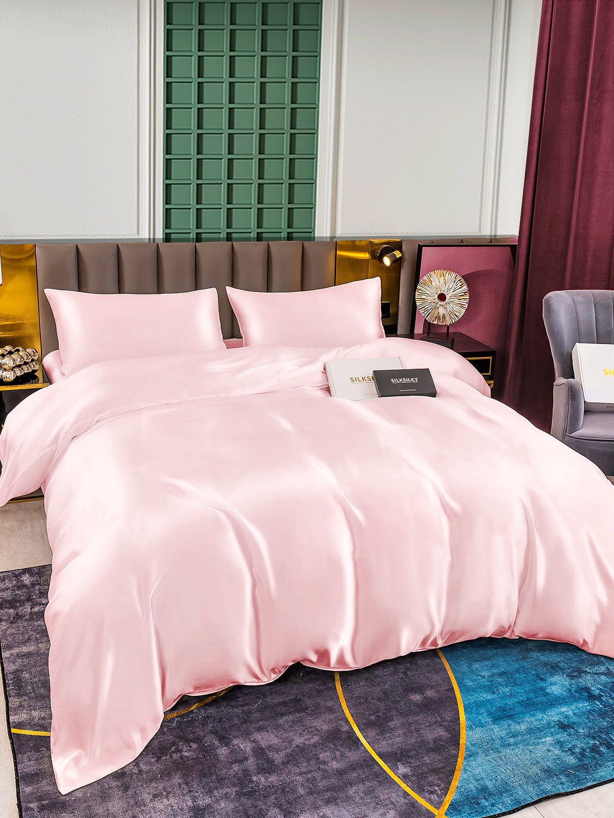 [Roze] SilkSilky-NL 25Momme Bedding Set 005