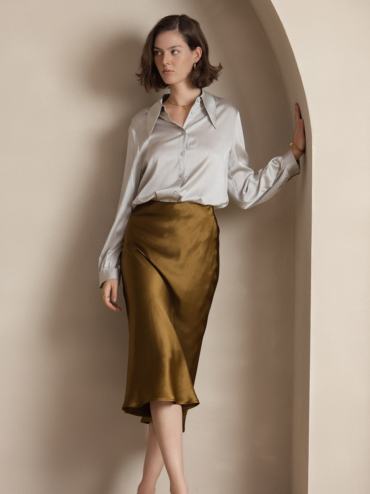 [Bruin] SilkSilky-NL 19Momme Pure Silk Skirt 003