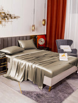 [Khaki] SilkSilky-NL 19Momme Bedding Set 001