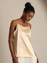 [Champagne] SilkSilky-NL Spaghetti Strap Cami-Top 004