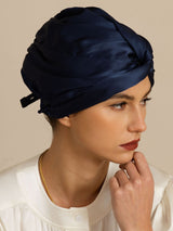 [Donkerblauw] SilkSilky-NL Slaapmutsen 004