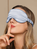 SilkSilky-NL 19Momme Eye Mask Lichtblauw 003