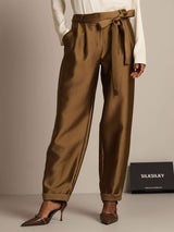 [Brons] SilkSilky-NL 32Momme Zijde Womens Pants 001