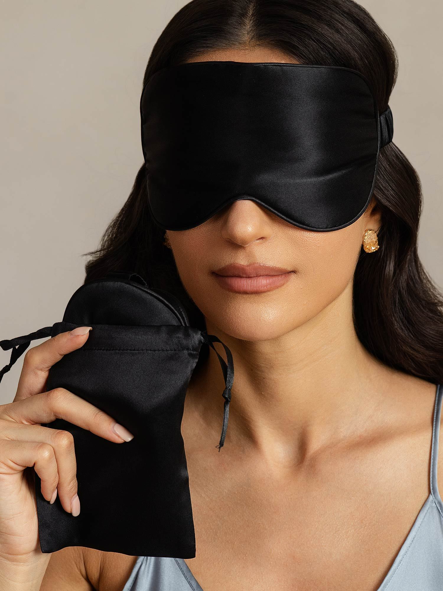 [Zwart] SilkSilky-NL Zijde Eye Mask 006