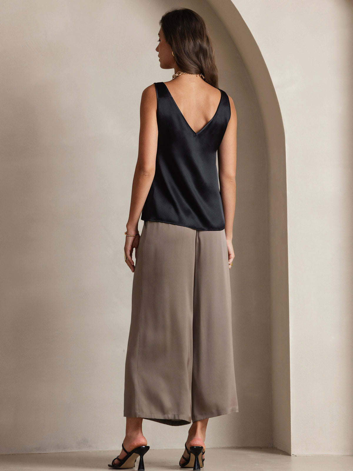 [Zwart] SilkSilky-NL 19Momme Zijde Camisoles 002