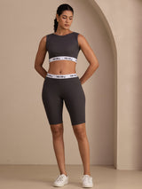 [Grijs] SilkSilky-NL Sleeveless Crew Neck Women's Outfit Sets 003