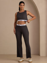 [Grijs] SilkSilky-NL Sleeveless Crew Neck Women's Outfit Sets 006