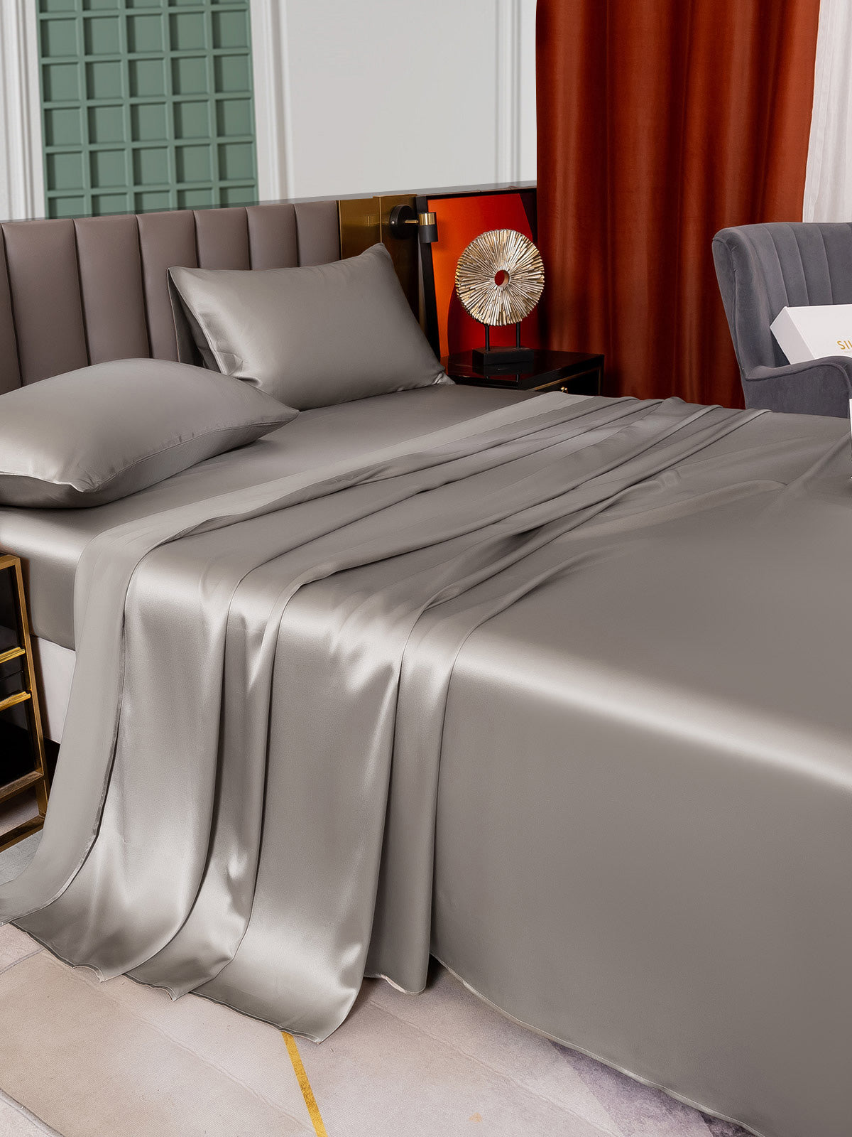 [Grijs] SilkSilky-NL 25Momme Bedding Set 003