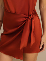 [Karamel] SilkSilky-NL Sleeveless Cowl Neck Jurk 005