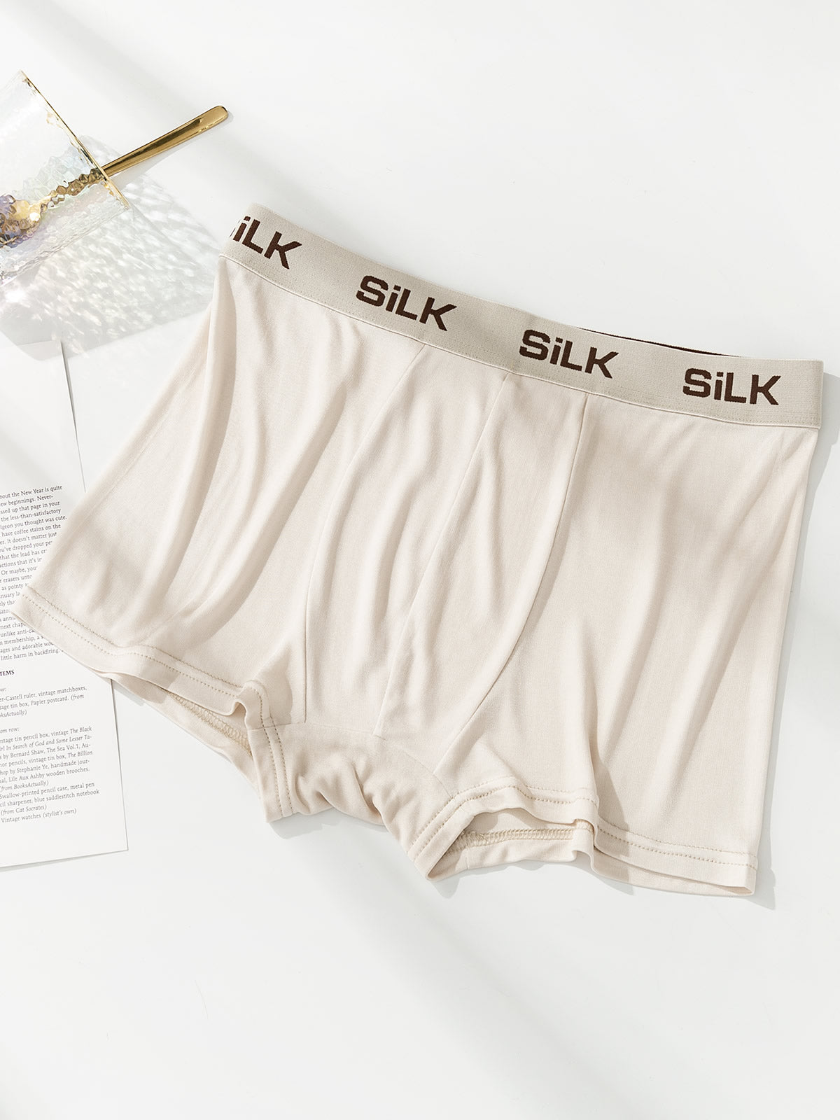 SilkSilky NL Zijde Gebreid Mens Underwear Beige 004