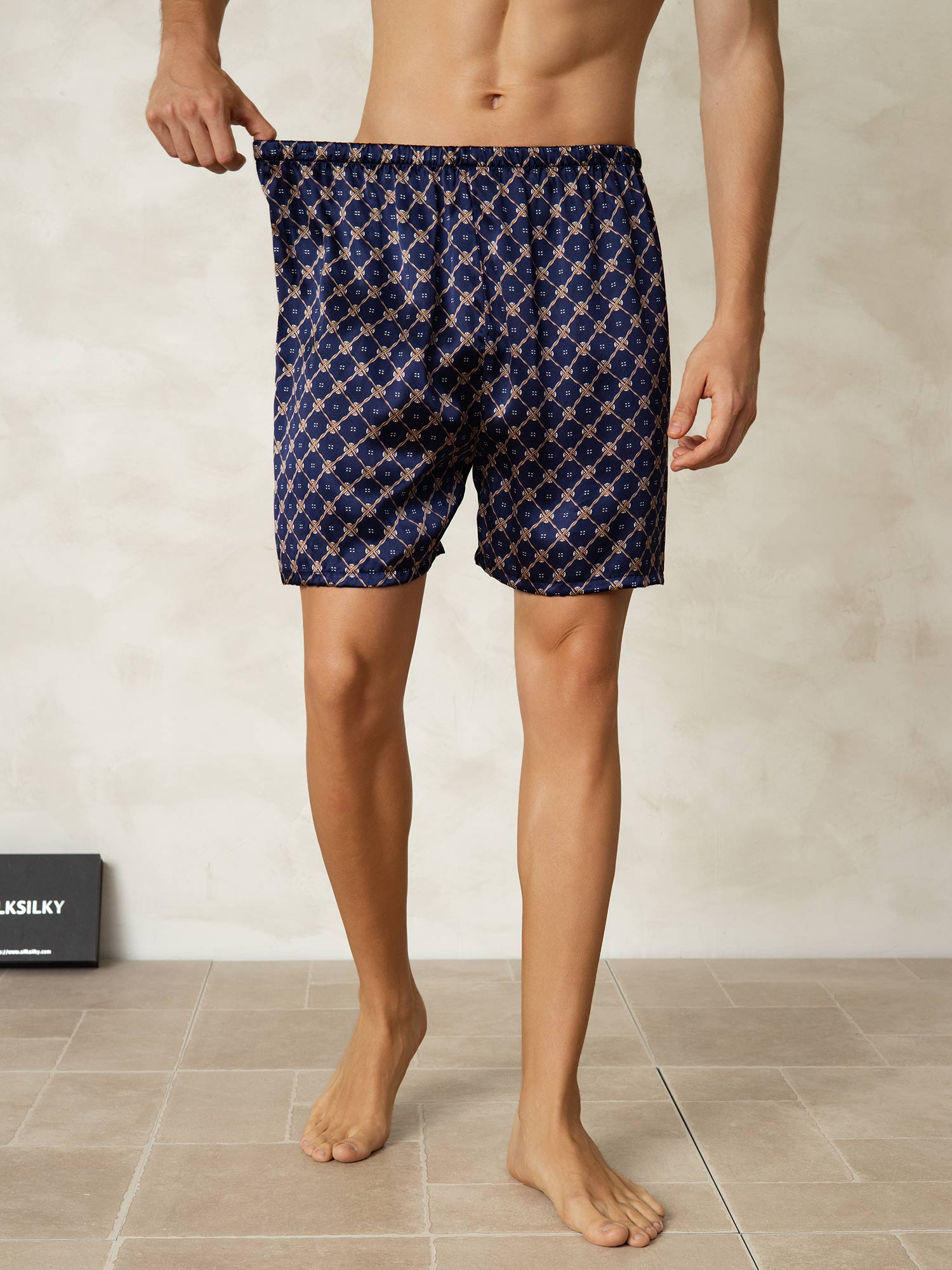 [Marine Ketting] SilkSilky-NL 19Momme Mens Sleep Bottoms 002