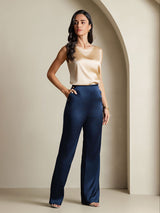 [Champagne] SilkSilky-NL Sleeveless Round Neck Cami-Top 005