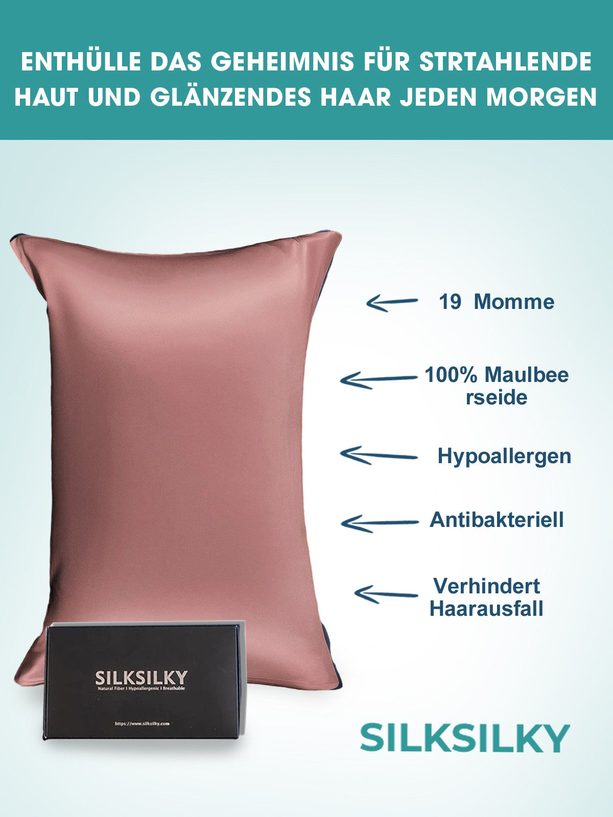 [Bleek Mauve] SilkSilky-NL 19Momme Pillowcase 002