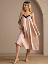 [Toscane] SilkSilky-NL V Neck Nachthemd 003