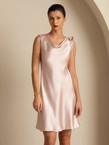 [Roze] SilkSilky-NL Sleeveless Cowl Neck Jurk 005
