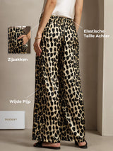 [Leopard] SilkSilky-NL 19Momme Zijde Womens Pants 001,