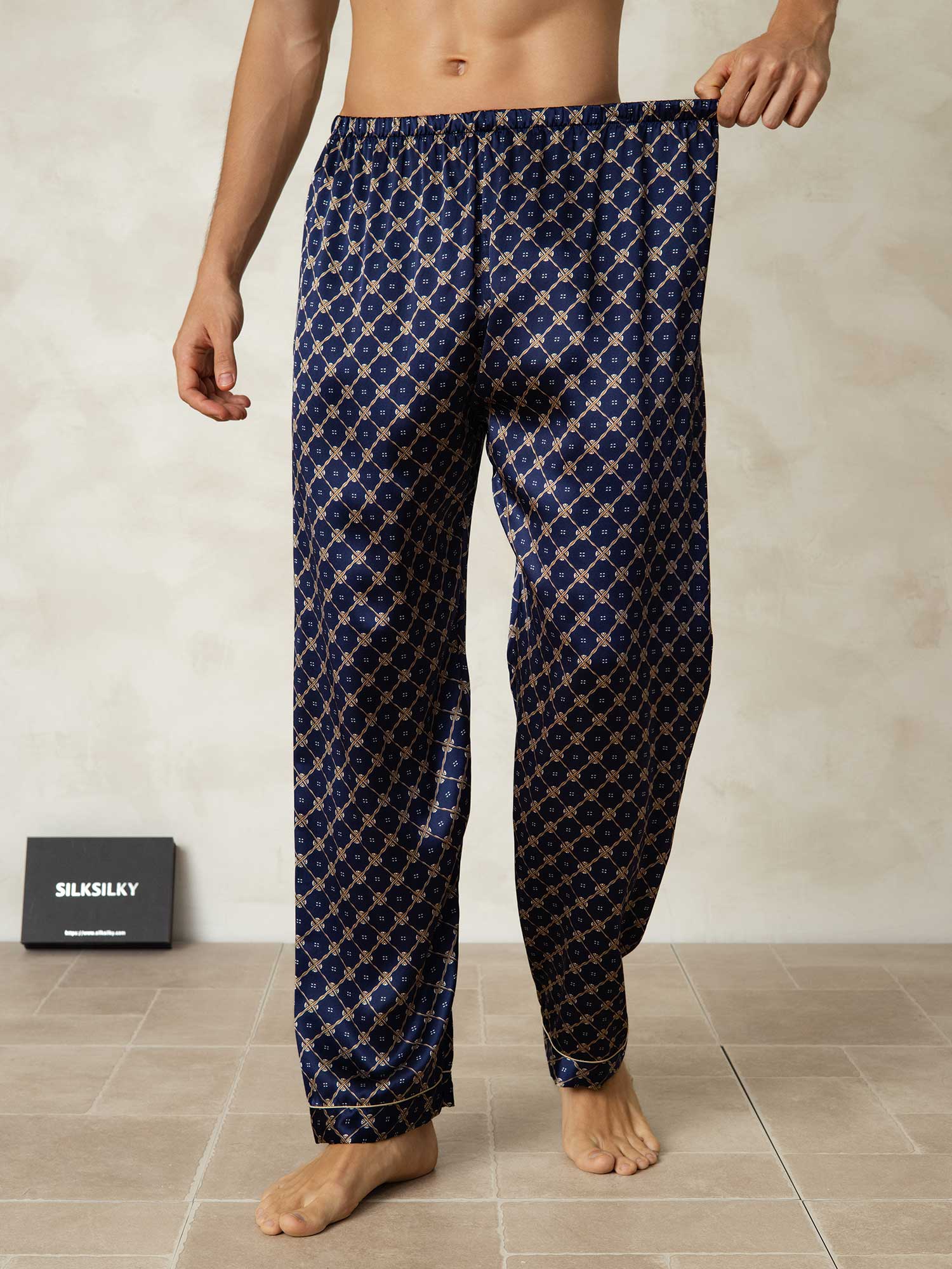 [Marine Ketting] SilkSilky-NL Mens Sleep Bottoms 003