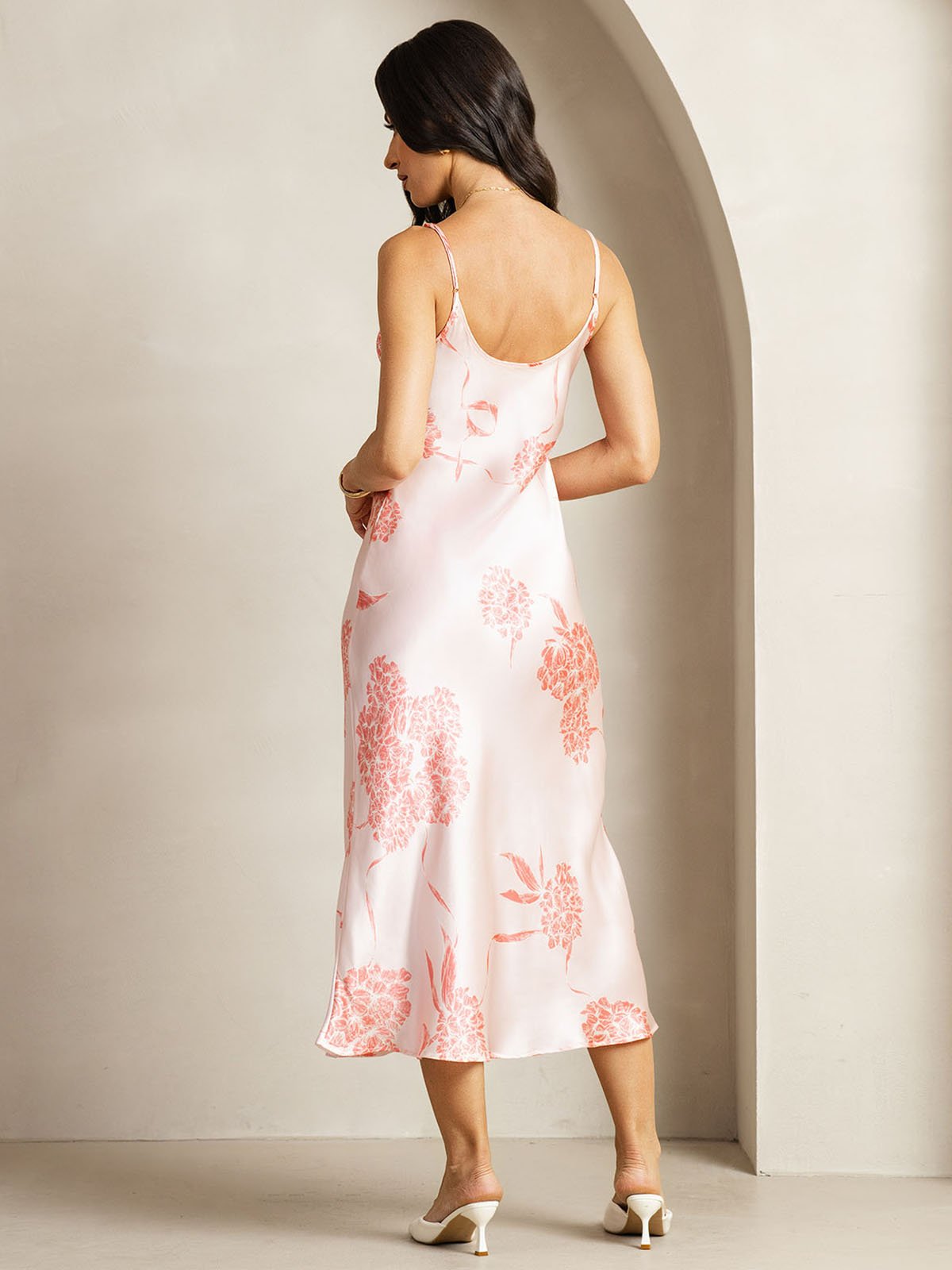 [Koraalbloemen] SilkSilky-NL 19Momme Zijde Dress 002