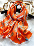 SilkSilky NL Pure Silk Scarf Oranje 001