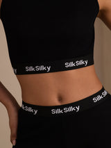 [Zwart] SilkSilky-NL Sleeveless Crew Neck Women's Outfit Sets 006