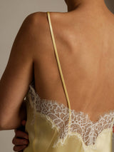 [Lichtgeel] SilkSilky-NL Spaghetti Strap V Neck Cami-Top 005