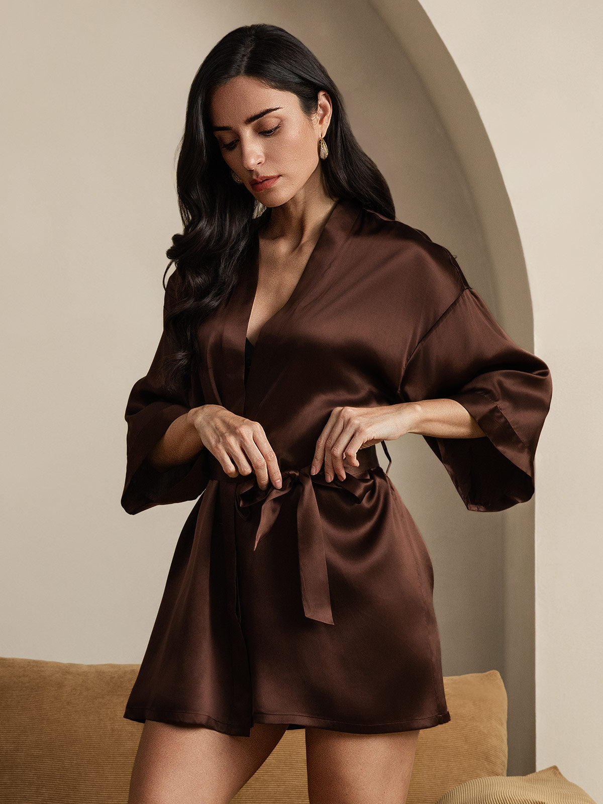 [Koffie] SilkSilky-NL Womens Robe 005