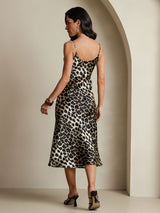 [Leopard] SilkSilky-NL Pure Silk Mouwloos Ronde Hals Nachthemd 002