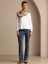 [Beige Vierkant] SilkSilky-NL Scarf 006