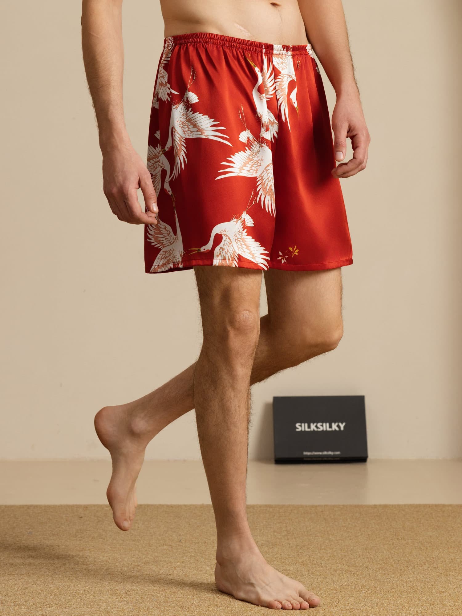 [Wijn] SilkSilky-NL 19Momme Mens Sleep Bottoms 004