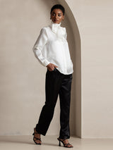 [Zwart] SilkSilky-NL 19Momme Zijde Womens Pants 006