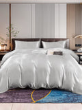 SilkSilky NL 22Momme Pure Silk Bedding Set Zilver 001