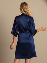 [Donkerblauw] SilkSilky-NL Half Sleeve Dames Kamerjas 002
