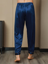 [Donkerblauw] SilkSilky-NL Mens Sleep Bottoms 008,