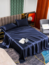 [Donkerblauw] SilkSilky-NL 25Momme Bedding Set 005