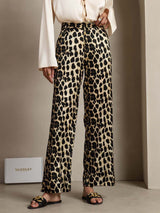 [Leopard] SilkSilky-NL 19Momme Zijde Womens Pants 001,