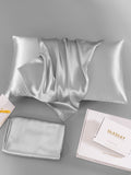 SilkSilky-NL 19Momme Pillowcase Zilver 008