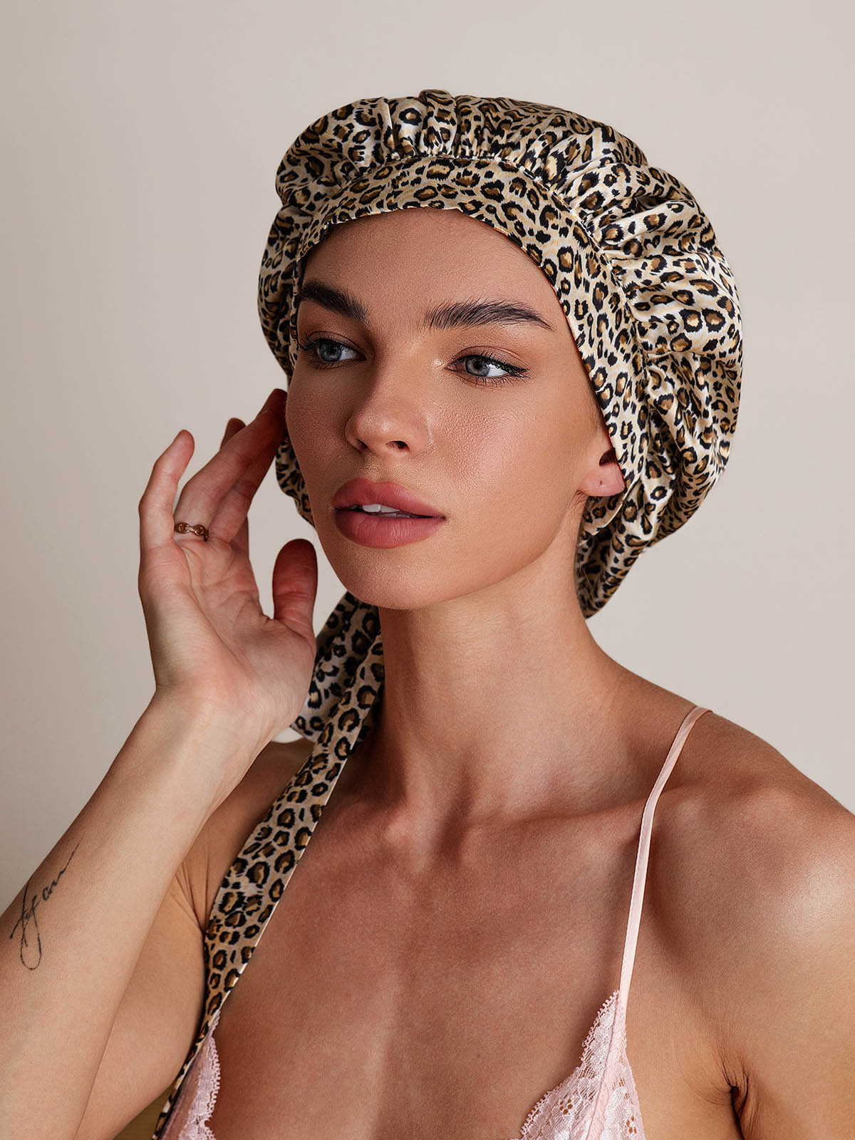 [Leopard] SilkSilky-NL Sleep Cap 002
