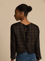 [Zwart] SilkSilky-NL Blouse 002